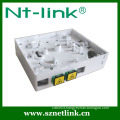 New fiber optic faceplate/ 4 ports /wall mount FTTH